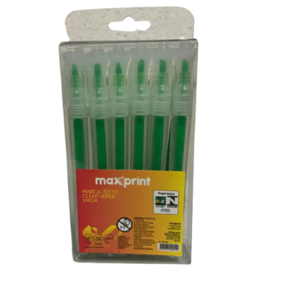 MARCA TEXTO CLEAR C/12 VERDE MAXPRINT