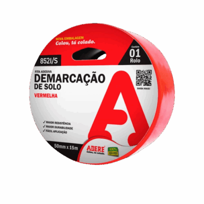 FITA DEMARCAÇÃO SOLO VERMELHA 50X15M ADERE