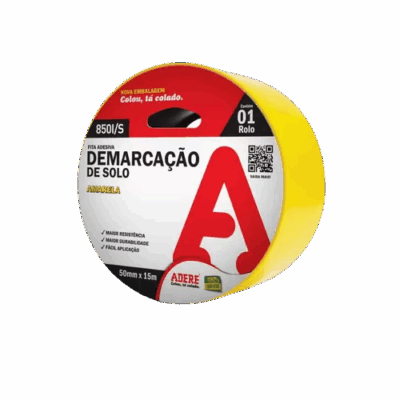 FITA DEMARCAÇÃO SOLO AMARELA 50X15M ADERE