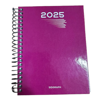 AGENDA ESPIRAL AVERAGE 13X17 ROSA 2025 SIDGRAPH