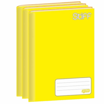 CADERNO 1/4 COST/CD 96FLS AMARELO JANDAIA