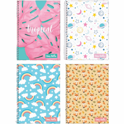 CADERNO 1 MATERIA 80 FOLHAS CAPA DURA STELLA JANDAIA