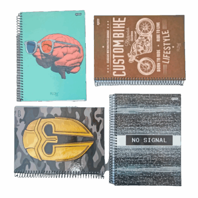 CADERNO 12X1 192 FOLHAS CAPA DURA FLOW JANDAIA