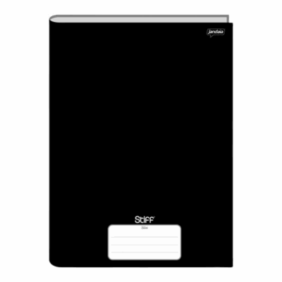 CADERNO UNIV COSTURADO CAPA DURA 96FLS PRETO JANDAIA