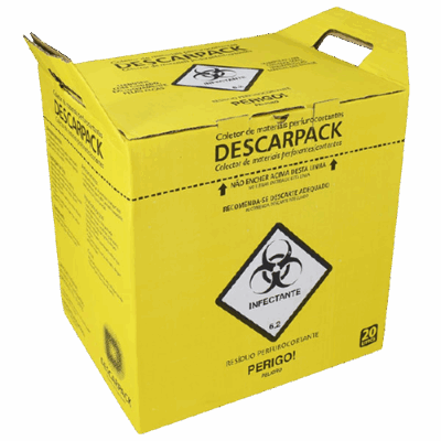COLETOR DE MATERIAL PERFUROCORTANTE 20L DESCARPACK