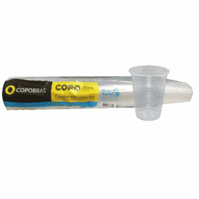 COPO DESCARTAVEL 250 ML TRANSPARENTE COPOBRAS