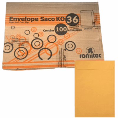 ENVELOPE 250X353 OURO C/100 ROMITEC