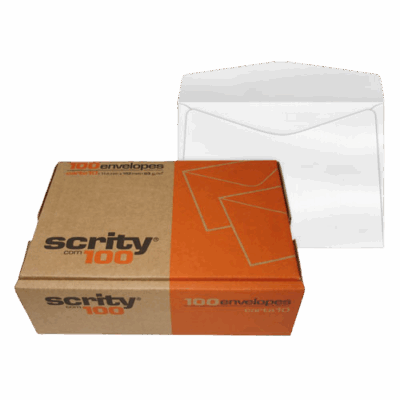 ENVELOPE CARTA 114X162 BRANCO C/100UN SCRITY