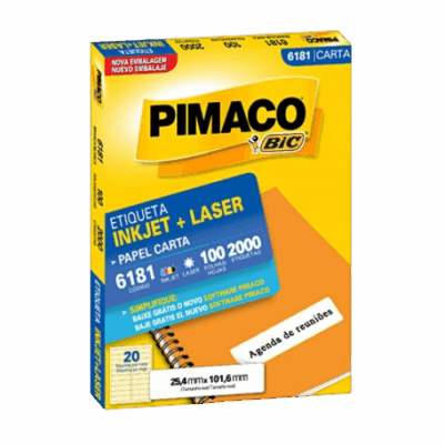 ETIQUETA PIMACO 6181 CARTA C/100F 25,4X101,6