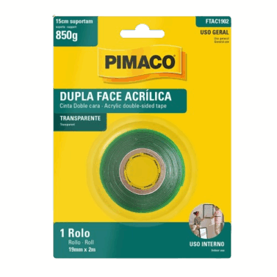 FITA DUPLA FACE ACRILICA 19X2 PIMACO