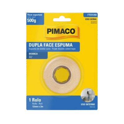FITA DUPLA FACE ESPUMA BRANCA 12X2 PIMACO