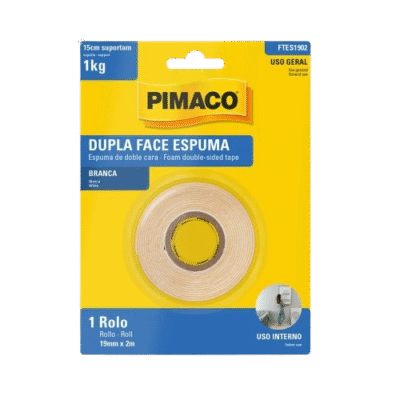 FITA DUPLA FACE ESPUMA BRANCA 19X2 PIMACO