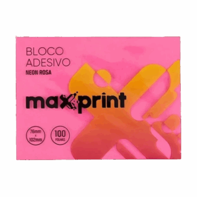 BLOCO MAXPRINT ROSA NEON 76X102 *