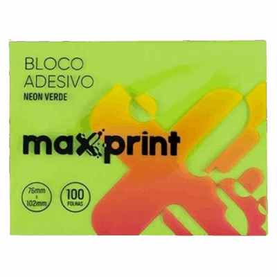 BLOCO MAXPRINT VERDE NEON 76X102