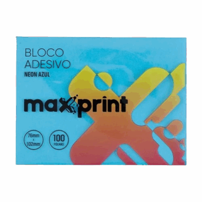 BLOCO MAXPRINT AZUL NEON 76X102 **