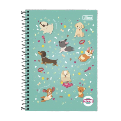 CADERNO 1/4 ESPIRAL /CAPA DURA 80 FOLHAS PEPPER TILIBRA