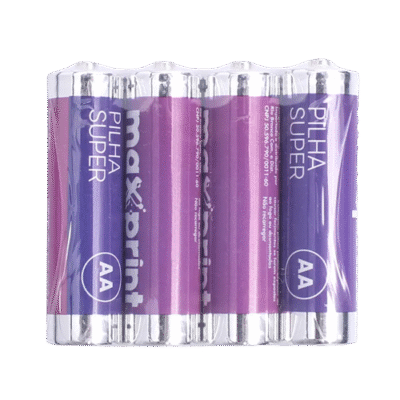 PILHA SUPER PEQ AA C/4UN  MAXPRINT