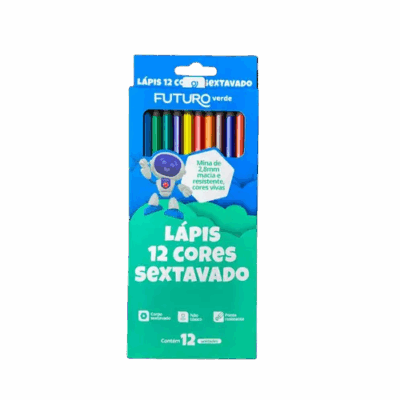 LAPIS DE COR 12 CORES SEXTAVADO FUTURO
