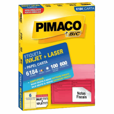 ETIQ PIMACO 6184 CARTA C/100F 84,7X101,6