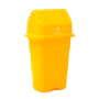 LIXEIRA C/ TAMPA VAIVEM 50L AMARELA CAJOVIL