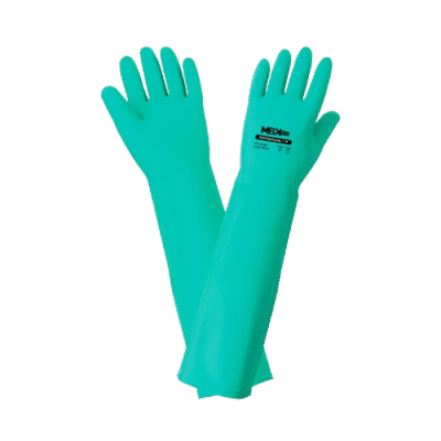 LUVA NITRILICA LONG VERDE M MBXPRO