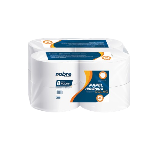PAPEL HIGIENICO ROLAO 10X300 C/8 NOBRE