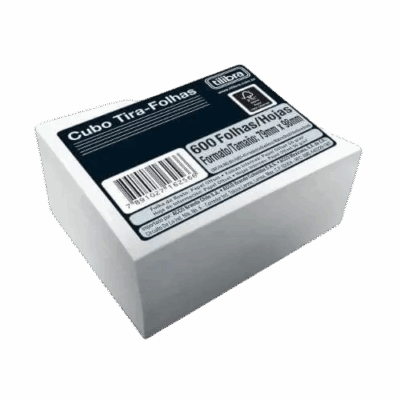 PAPEL LEMBRETE BRANCO CUBO 600 FOLHAS TILIBRA