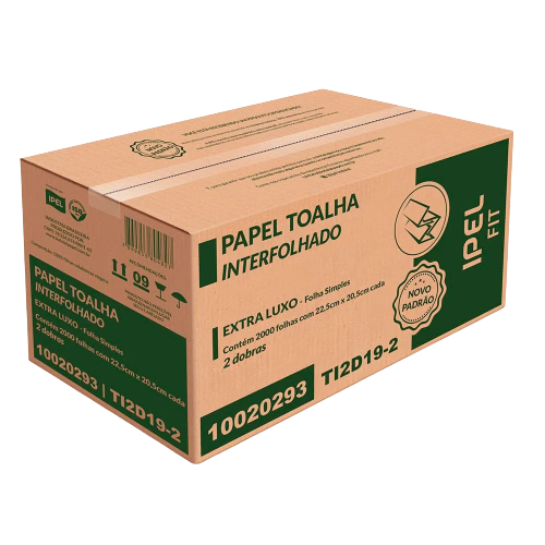 PAPEL TOALHA 2000FL 22,5X20,5 / 2 DOBRAS IPEL FIT - Imagem 3