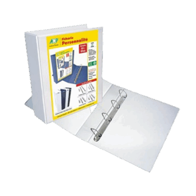 PASTA FICHARIO C/VISOR 6CM 4 ARGOLAS BRANCA ACP