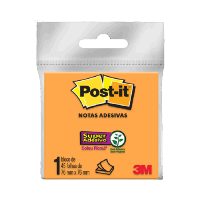 POST-IT LARANJA 76X76 45 FLS 3M