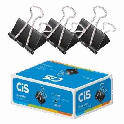 PRENDEDOR BINDER CLIP 51MM C1/2 CIS