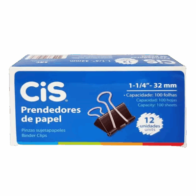 PRENDEDOR BINDER CLIP 32MM P100F C12 CIS