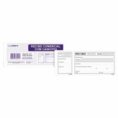 RECIBO COMERCIAL C/CANHOTO 50F SIDGRAPH