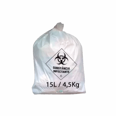 SACO P/ LIXO HOSPITALAR 15 LITROS BRANCO RAVA