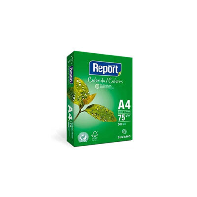 PAPEL A4 VERDE 75G C/ 500FLS REPORT