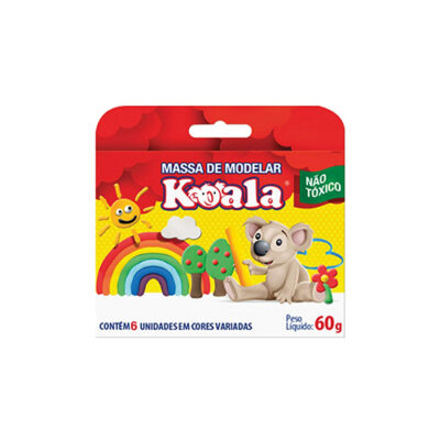 MASSA DE MODELAR 60G C/6 CORES KOALA