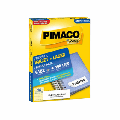ETIQUETA PIMACO 6182 CARTA C/100F 33,9X101,6