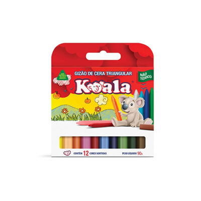 GIZAO DE CERA 90G C/ 12 CORES KOALA