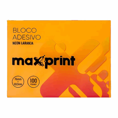BLOCO MAXPRINT LARANJA NEON 76X102
