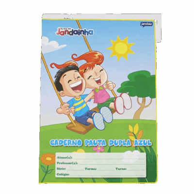 CADERNO PAUTA DUPLA AZUL CAPA FLEX 32F JANDAIA