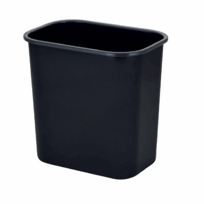 CESTO P/ LIXO PRETO RETANGULAR 12,5LT WALEU