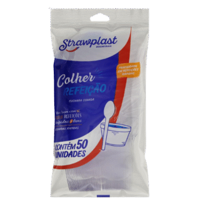 COLHER LEVE CRISTAL C/50UN STRAWPLAST