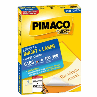 ETIQUETA PIMACO 6185 CARTA C/100 279,4X215,9
