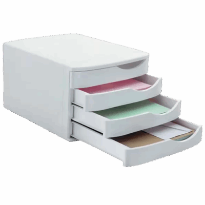 GAVETEIRO C/ 4 GAVETAS BRANCO WALEU