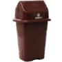 LIXEIRA C/ TAMPA VAIVEM 50L MARROM CAJOVIL