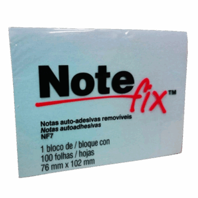 BLOCO NOTEFIX AZUL 76X102 100 FLS 3M