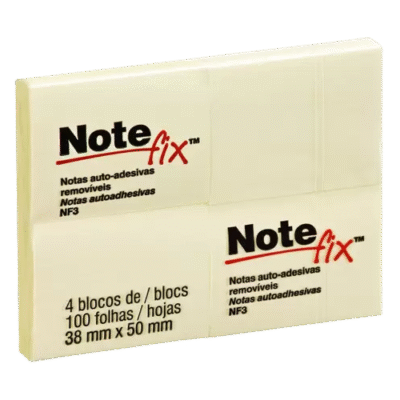 BLOCO NOTEFIX AMAR 38X50 100 FL C/4UN 3M