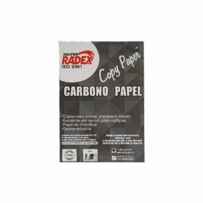 PAPEL CARBONO FILME PRETO C/100 FL RADEX