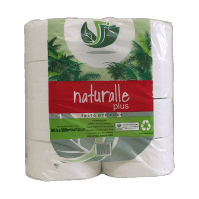 PAPEL HIG PLUS 300X10 C/8 NATURALLE