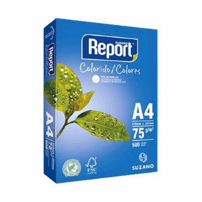 PAPEL A4 AZUL 75G C/ 500FLS REPORT